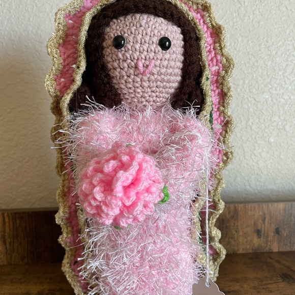 Other - Handmade Crochet Doll with Pink and Gold Accents
